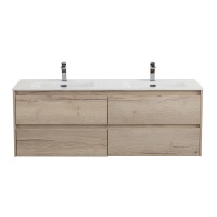 База под раковину подвесная BelBagno KRAFT-1400-4C-SO-2-RGB Rovere Galifax Bianco