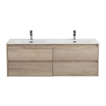 База под раковину подвесная BelBagno KRAFT-1400-4C-SO-2-RGB Rovere Galifax Bianco