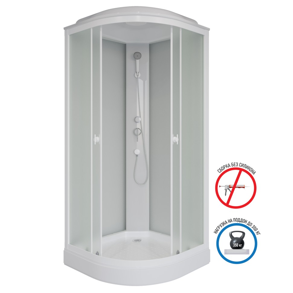 Душевая кабина Niagara Promo P100/13/MT (100х100х215) 3 места