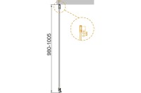 Универсальная боковая панель без пристенного профиля CEZARES STYLUS-SOFT-100-FIX-C-Cr