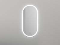 Зеркало для ванной ARMONIA овальное с двойной LED подсветкой 450*900*25 mm Salini 27MA.02.450.900