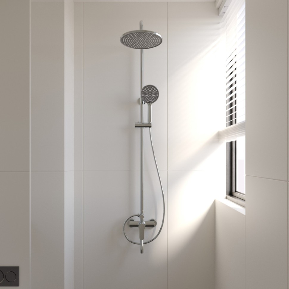 Душевая стойка TURI, хром глянец