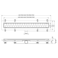 Душевой лоток Veconi Stesso Black 700