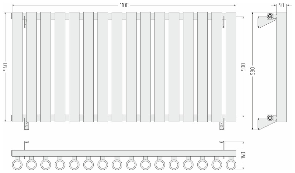 Кумир-0 500х1100 16 секций