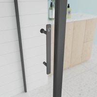 Душевой угол Veconi Evo 100SP B 1100х1100x1950, черный матовый, прозрачное стекло