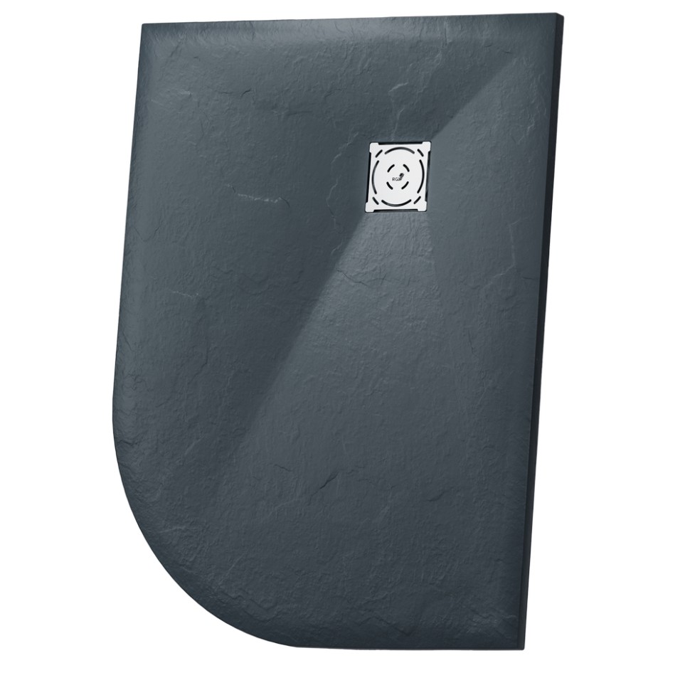 Душевой поддон асимметричный RGW ST/AL-G Графит (900x1200)