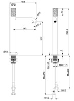 Смеситель для раковины Аура (Aura) VBF-6AU2CH, хром