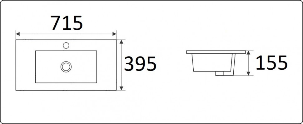 Умывальник CeramaLux 9393-70