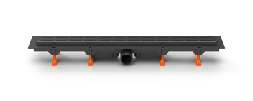 Душевой желоб MILLEAU FLOW M650FB с комбинированным затвором и чёрной декоративной решеткой