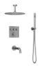 Душевая система скрытого монтажа для ванны и душа MILLEAU Tissage TERMO 3SBIT/802-CR на 3 потока (комплект с монтажным блоком), хром