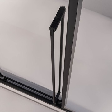 Душевой угол раздвижной Veconi Premium Prato 300 SP B-R, 1700х1000x2000, черный матовый, стекло прозрачное