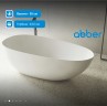 Ванна из искусственного камня ABBER Stein AS9611-1.6 белая матовая