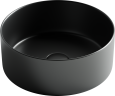 Умывальник чаша накладная круглая (цвет Черный Матовый) Element 358x358x137мм