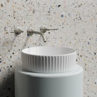 Умывальник чаша накладная круглая (цвет Белый Матовый) Element 360x360x115мм