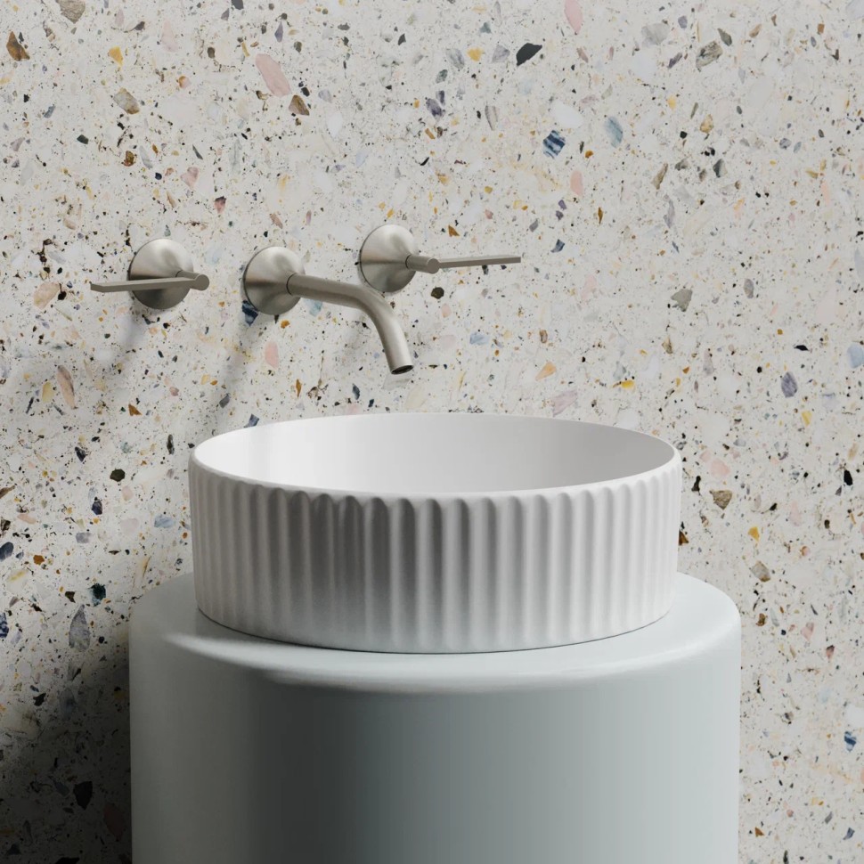 Умывальник чаша накладная круглая (цвет Белый Матовый) Element 360x360x115мм