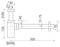 Сифон для раковины 70002CH
