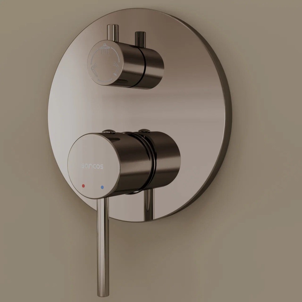 Душевой комплект SANCOS Select встраиваемый для ванны/душа, цвет хром, арт. SC3004CH