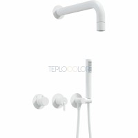 Набор для душа скрытого монтажа, с верхним душем - с горизонтальным смесителем