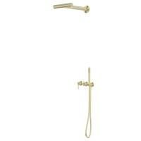 Душевая система ABBER Perfekte 316 AF8A18BG скрытого монтажа без излива, брашированное светлое золото