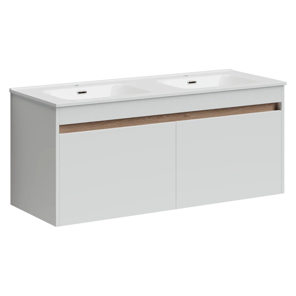 Тумба подвесная SANCOS Smart 1190х450х500, 4 ящика оснащенными доводчиками, белый глянец , арт. SM120-2W