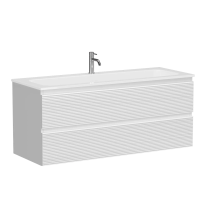 Тумба подвесная SANCOS Folk 1195х445х500, c двумя ящиками оснащенными доводчиками, Bianco, арт.FL120W