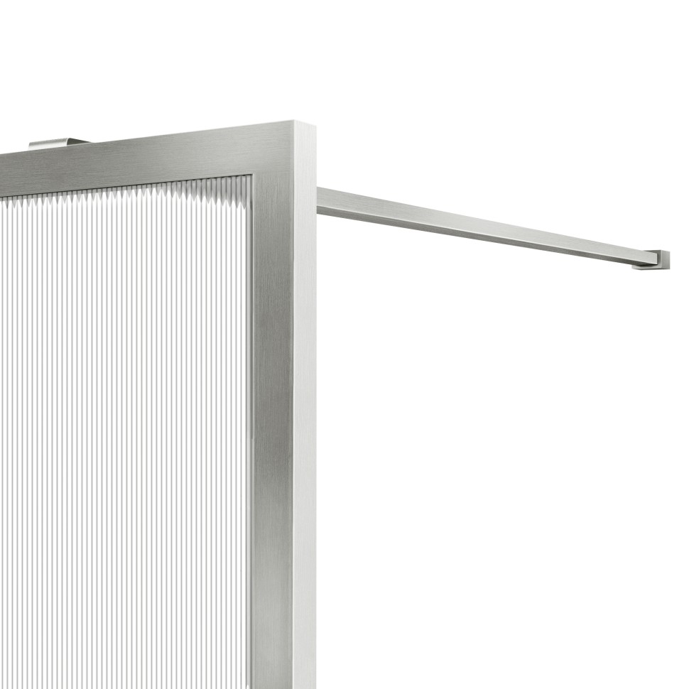 Душевая перегородка Волк-Ин (Walk-In) VSW-1HP900FLBN, 900*2000, брашированный никель, стекло рифленое