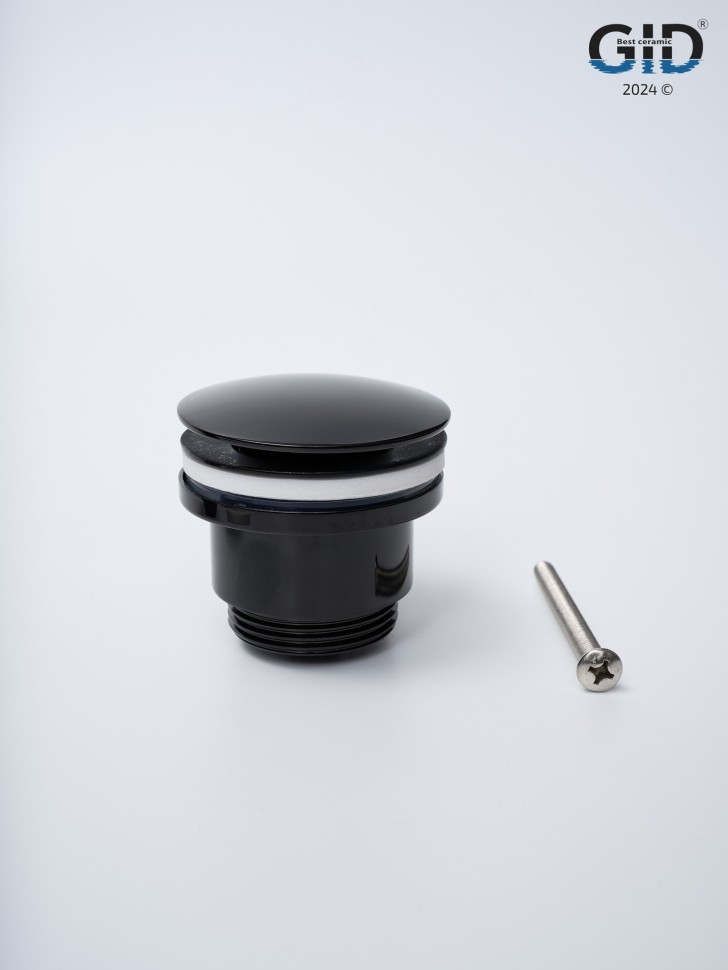 Донный клапан Gid универсальный G-58BL 76604K черный глянцевый 7.5x7x3.5