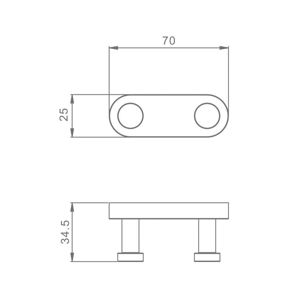 Крючок двойной Raglo черный