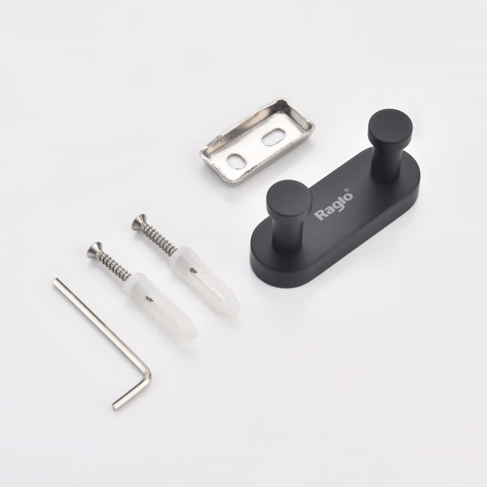 Крючок двойной Raglo черный