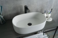 Раковина Gid N9025 51111 накладная белая 56x35x14
