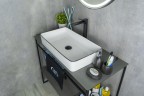 Раковина Gid Nc9399 52225 накладная белая / черная 60x34x11