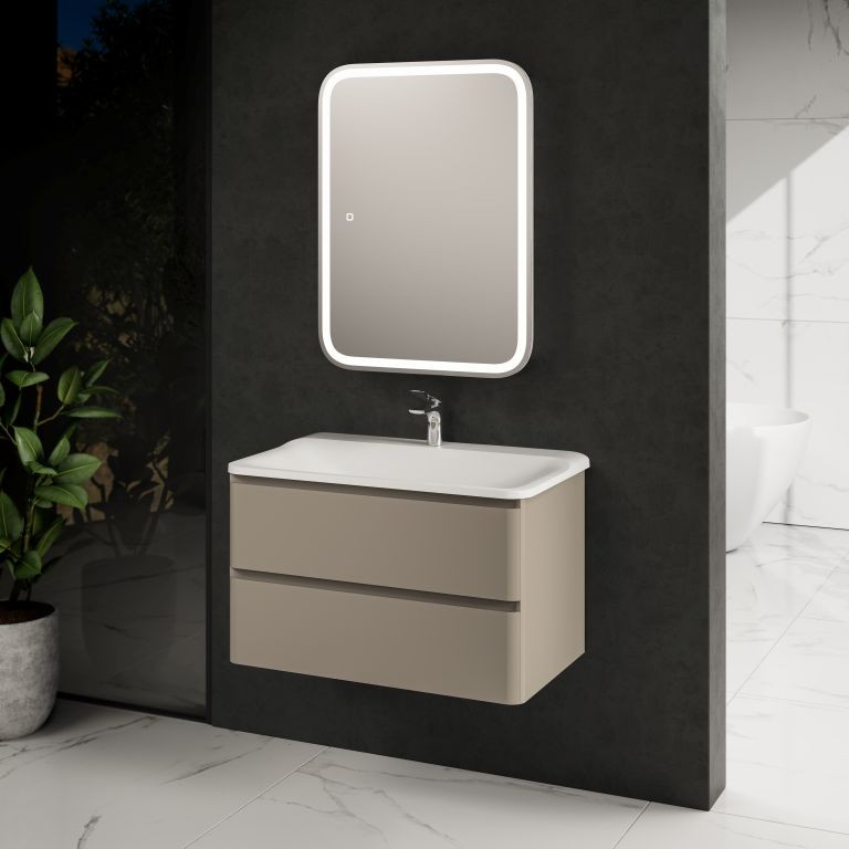 AQM900480BG "S4" тумба под умывальник подвесная 80 см., цвет бежевый.