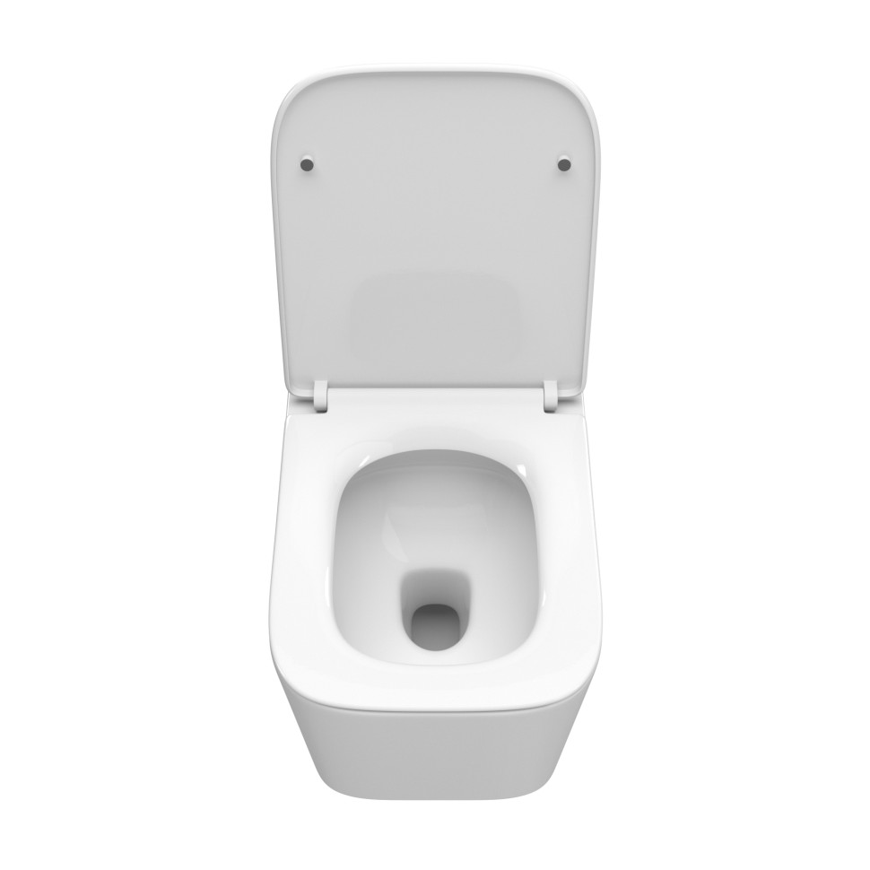 Унитаз подвесной безободковый с сиденьем и смывом TORNADO BelBagno DUE-TOR BB5171CH-TOR/SC