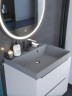 Раковина для ванной 80 см, Uperwood Classic Quartz, кварцевая, серая матовая, бетон