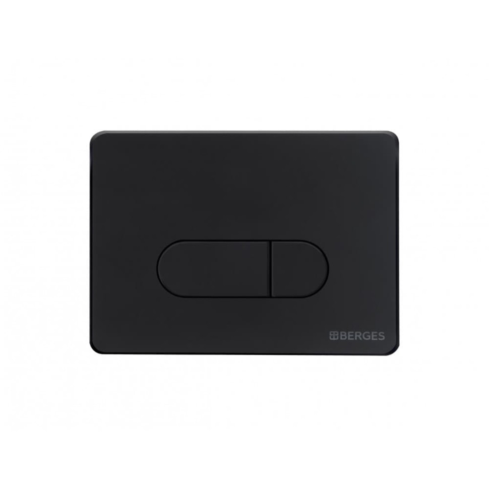 Инсталляция BERGES для скрытого монтажа унитаза NOVUM кнопка D5 Soft Touch, черная