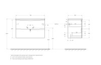 База под раковину подвесная BelBagno MARINO-CER-MINI-800-2C-SO-RNG-P