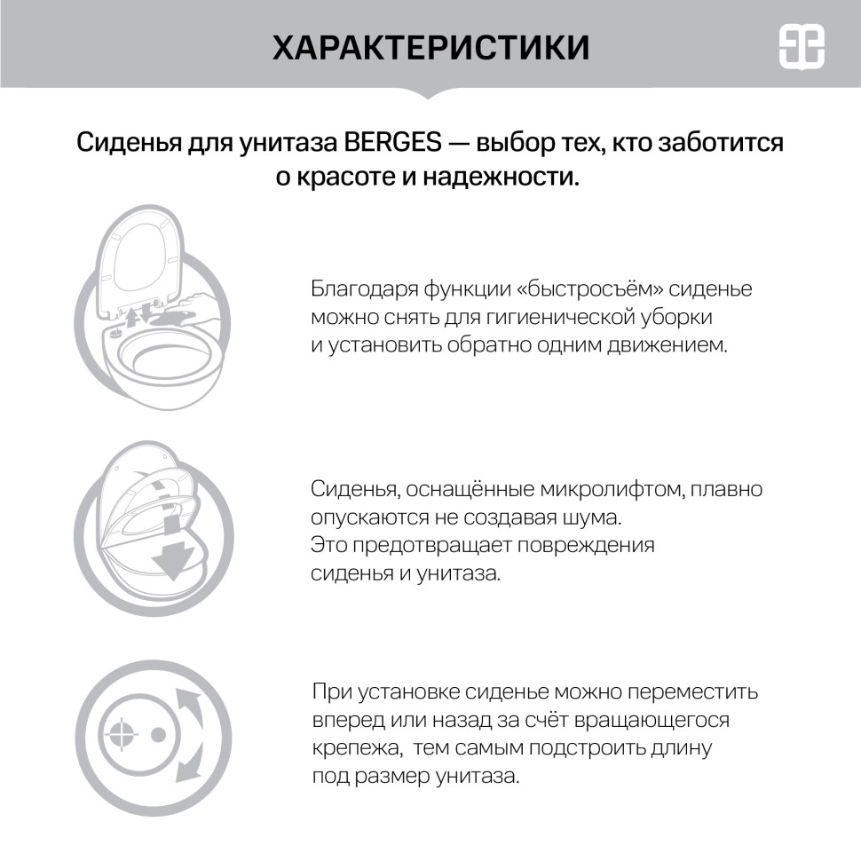 Сиденье для унитаза BERGES Optim PSO