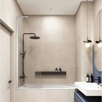 Шторка на ванну Veconi Palau PL-84, 700x1500, хром, стекло прозрачное