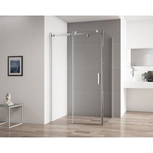 Универсальная боковая панель без пристенного профиля CEZARES STYLUS-SOFT-80-FIX-C-Cr