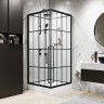 Душевая кабина Niagara Standart ST100/15QL/KL/BKT (100х100х225) низкий поддон(15см),черный,стекло прозрачное,3 места