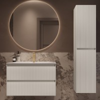 База под раковину Welle 800 подвесная, 2 выкатных ящика soft-close, M.White