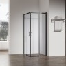 Душевой угол Veconi Rovigo RV-50B, 1000х800х1950, черный, стекло прозрачное