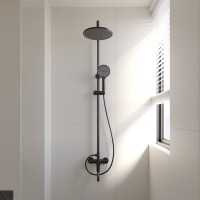 Душевая стойка TURI, чёрный матовый