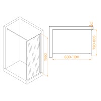 Душевая перегородка RGW WA-010 (Тонированное (Серое), 800)
