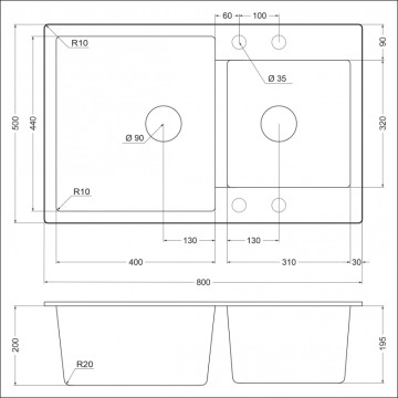 Мойка EMAR EMQ-2800.Q EMQ-2800.Q Алмаз