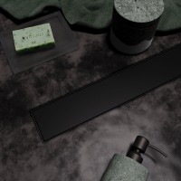 Душевой лоток Veconi Stesso Black 800