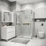 Душевое ограждение Grossman Cosmo 100.K33.02.130.10.02-200.K33.02.100.10.02 (130х100х195) раздвижная(левая),хром,стекло шиншилла,2 места