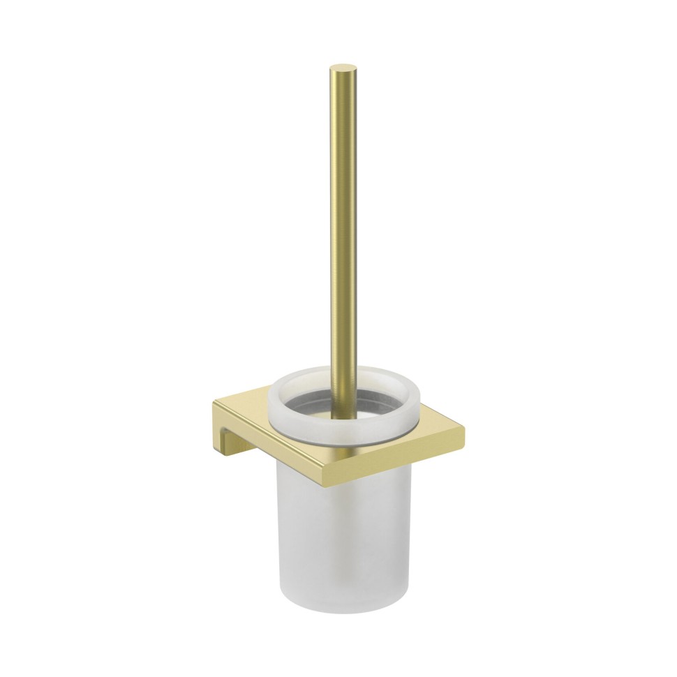 AQM7313BG Tivoli Туалетный ершик настенный, матовое стекло, золото шлифованное