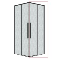 1/2 душевого ограждения Grossman Galaxy 1/2.K33.01.80.21.02 (80х195) раздвижная(правая),черный матовый,стекло шиншилла,1 место