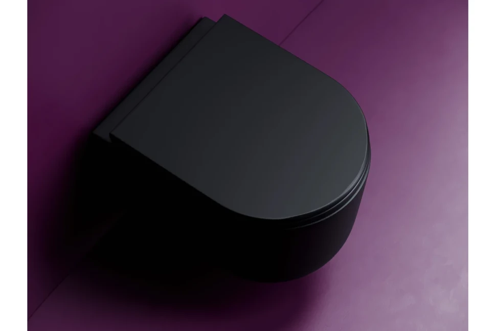 Подвесной унитаз Ulma безободковый, смыв торнадо CN4006TMB